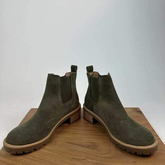 New NWOB Womens Blondo Waterproof Mayes Green Suede Chelsea Ankle Boots Size 9 M - Picture 5 of 8